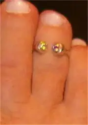 Silver sep Crystal Toe Ring SEXY