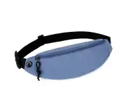 Men's Waist Bag Waist Bag with Headphone Jack and Zip Pocket Adjustable Shoulder Straps - Blue