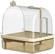 Bird Bath Cage, Upgraded Cockatiel Bird Bath - Automatic Chew-Proof Bathtub 2 Modes Playground Stand For Breeding Travel Show Outdoor Aviary