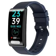 TK70 Smart Bracelet ECG Blood Glucose Heart Rate Blood Pressure Monitoring 1.47-inch Touch Screen Watch, Silicone Strap Blue