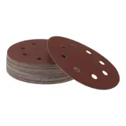 Sandpaper Round 180x180mm 400 Grit 50 Pcs Red Hook & Loop Sanding Sheets