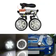 For R50 R52 R53 2001-2008 Mini Cooper Front Bumper Brackets Rally Light DRL Halo (for: Mini)
