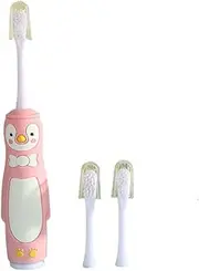 Electric Toothbrush for Children, Sonic Toothbrush, Ultrasonic with 2 Replacement Brushes, Timer, Timer, Gentle Bristles, Children's Toothbrush (Pink, 16 x 5 x 2.5 cm)