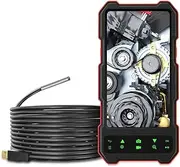 in Rial Endoscope 1080P Borescope with 6 Lights 4.5-inch IPS Color Display Snake Camera IP67 2 Million P els Inspection Camera with TF Card Slot for Home Pipes Black & Red Type 1 & 1M