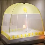Polyester Mesh Bed Tent, Durable Fiberglass Frame and Portable Design, 360° Protection for Travel Camping Indoor Use Fits Single Twin Queen Beds