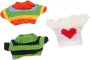 ERINGOGO Stylish Bear Plush Toy Outfit 3pc Knitted Sweater Set Dress up Accessories