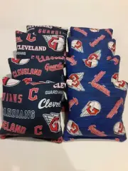 8 Cornhole Bag Set Corn Hole Cleveland Guardians BL