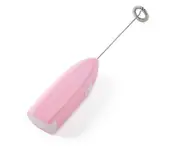 Electric Hand-Held Household Kitchen Whisk Mini Stainless Steel Egg Coffee Milk Tea Whisk,Pink