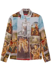 Alice + Olivia Willa Printed Silk Shirt - Multicoloured - XS XS