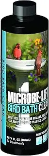 MICROBE-LIFT Bird Bath Clear Two-in-One Water Cleaner and Surface Treatment for Outdoor Birdbaths and Fountains, Safe for Birds, Fish, and Frogs (Birdbath Clear 4-Ounce)