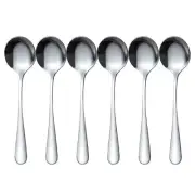 Soup Spoons Round Spoons Kitchen Essential Tools Silver Thickening Spoon