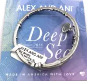 Alex and Ani ANCHOR METAL WRAP Rafaelian Silver Bangle NWT&MC