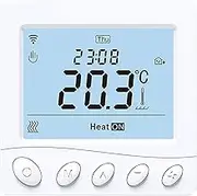 WiFi Water Heating 3A Thermostat 3.2Inch Display nt Thermostat with Application & Voice Control Digital Programmable Thermostat White Type 3