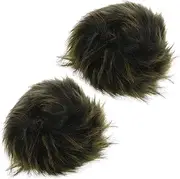 [MOBUTOFU] 1 Pair Women's Winter Arm Warmers Faux Fur Wristband Arm Cuffs Trendy Pattern Soft Cozy Versatile Fashion Accessory
