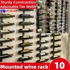 Wine Rack Wall Mounted Wine Holder Metal Storage Shelf Black Bar Bottles Rack AU