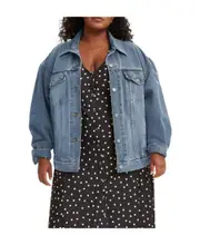 Long-sleeved denim coat 2X Black