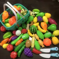 在飛比找蝦皮購物優惠-兒童玩具仿真蔬果切切樂