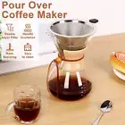 Pour Over Coffee Maker with Double Layer Stainless Steel Filter 28oz sweLg