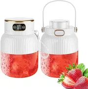 Portable Blender for Smoothies - Travel Portable Blender - Fruit Juice Blender, USB Rechargeable Juicer Machine, Food Mixer Machine with 600ml Digital Display for