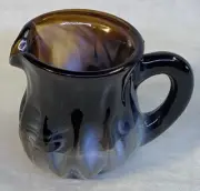 DEGENHART Art Glass Chocolate Slag Pitcher Toothpick Holder