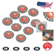 10 Durable 4-Inch Twist Wire Brushes for Angle Grinders - Ultimate Cleaning Set