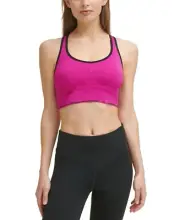 Calvin Klein Womens Performance Mid-Impact Sports Bra Size:X-Small Color:Melrose