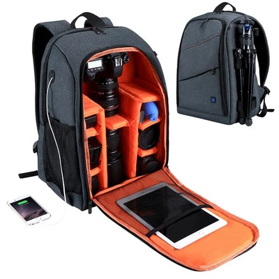 Waterproof Camera Backpack – Shoulder Case for DSLR, SLR, Drone & Lenses Black