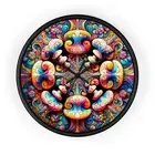 Home Decor Wall Clock Art Deco Psychedelic Mushroom Retro Home Decor Colorful