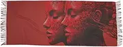 [AIXIWAWA] Women's Pashminas Scarf Red Art Woman Print, Shawls Wrap Lightwight with Tassel for Evening Dress Dinner Party, Multicolor