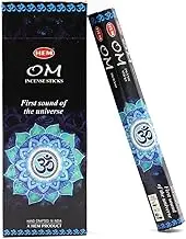 20/120 HEM Incense Sticks Nag Champa Hex Meditation Aroma Floral Home Fragrance, Om, 120 Sticks
