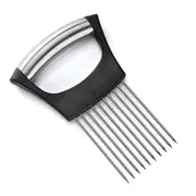 2Pcs Food Slice Assistant Vegetable Holder Stainless Steel Onion Cutter Fruit Vegetables Slicer Tomato Cutter Knife