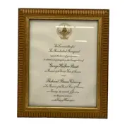2001 George W. Bush Presidential Inauguration Invitation Framed