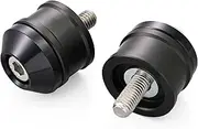 Daytona 49118 Aluminum Billet Motorcycle Bar End for Kawasaki (M8) Middle Weight Bar End High Dish Black