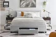 Shangri-La Venice Collection 3 Drawer Bed Frame (Pewter Grey)