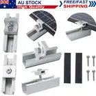 35mm Solar Panel Bracket Mounting Aluminium Fixing Mid/End Clamp+12cm Rail Kits