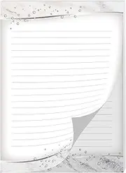Writing Paper Stylish Elegant Marble Motif Grey Letter Pad for Girls Children and Adults Gift (A4 Pad with 25 Sheets)