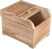 Cabilock Rice Storage Container Capacity Wooden Food Storage Bin with Easy Open Lid Sealed Rice Container for Grains for Home Organization and Freshness