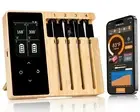 Smart Wireless Meat Thermometer | 4 Probes | Upgraded large LCD Display | Acc...