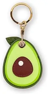 XSUIOY Leather Keychain Case Holder Compatible with Apple AirTag, GPS Airtag Keychain Finder Tracker with Key Ring, Anti-Scratch Protective Air Tag Cover for Keys, Wallet(Avocado)