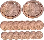Yardenfun 20pcs Wood Grain Paper Plates Rustic Disposable Tableware for Parties Camping Elegant Design for Appetizers Main Courses for Family Meals Events