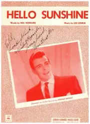 NORMAN BROOKS HELLO SUNSHINE SHEET MUSIC PIANO/VOCAL 1951 HOWARD LEE ERWIN NEW!