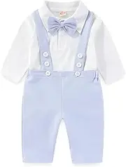 [Gajaous] Baby Boys Christening Suit Gentleman Clothing Sets Toddler Boys Long Sleeve Tie Wedding Suit for Spring Autumn