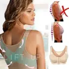 Women Posture Corrector Bra Closure Wireless Back Support Full Coverage Bra NEW