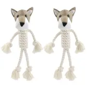 2x Paws & Claws Animal Kingdom Knotted Pet Cat/Dog Tugging/Chew Play Toy ASST