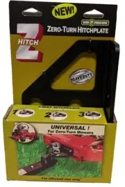 ZHitch Zero-Turn 3-Way Hitch Plate - Ball Hitch, Rugged Pin Hitch Hole and