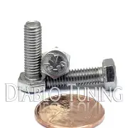 M5 x 16mm - Qty 10 - Stainless Steel Hex Cap Bolt / Screw 0.80 DIN 933 A2