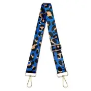 Replacement Purse Strap, Adjustable Wide Shoulder Bag Strap Leopard Blue