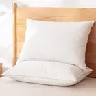 Premium Goose Feathers Down Pillows,White Queen Pillows Set of 2,Luxury Hotel...