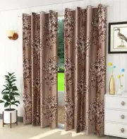 New 2 Piece Eyelet Door Curtain Set - 7 feet