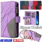 For iPhone 16 16e 15 14 13 12 11 Pro MAX Plus Wallet Case Zip Magnet Flip Cover